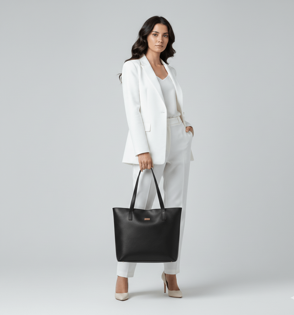 Bolsa Mônaco em Couro Preta