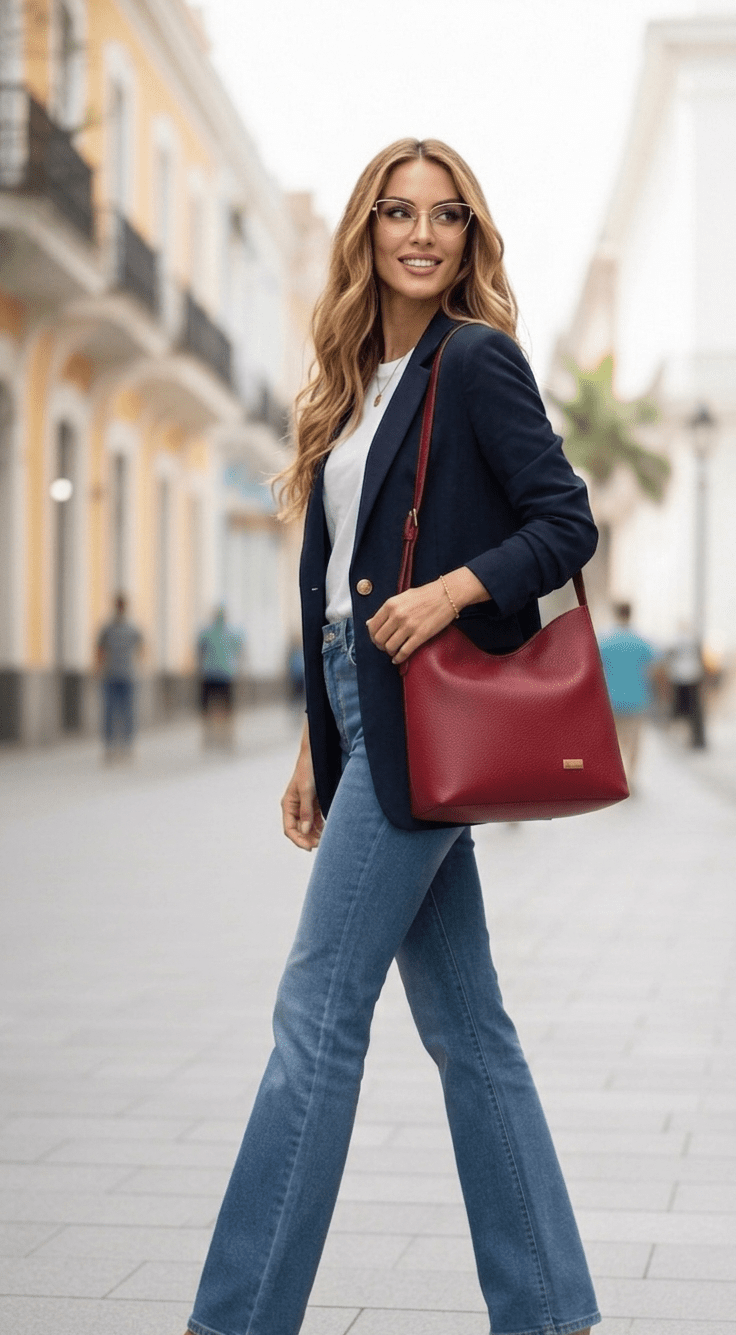 Bolsa Ibiza em Couro Vermelha