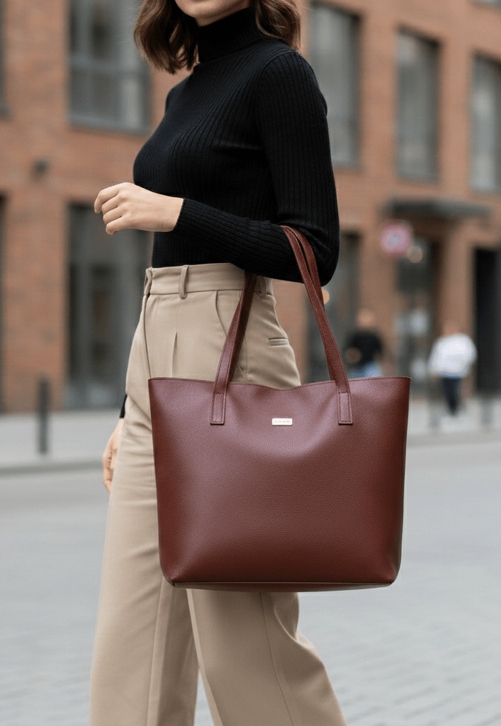 Bolsa Mônaco em Couro Marsala