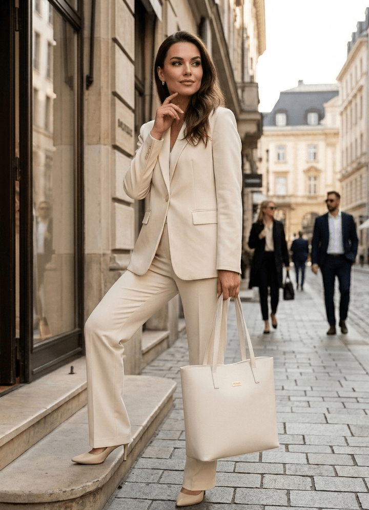 Bolsa Mônaco em Couro Off White