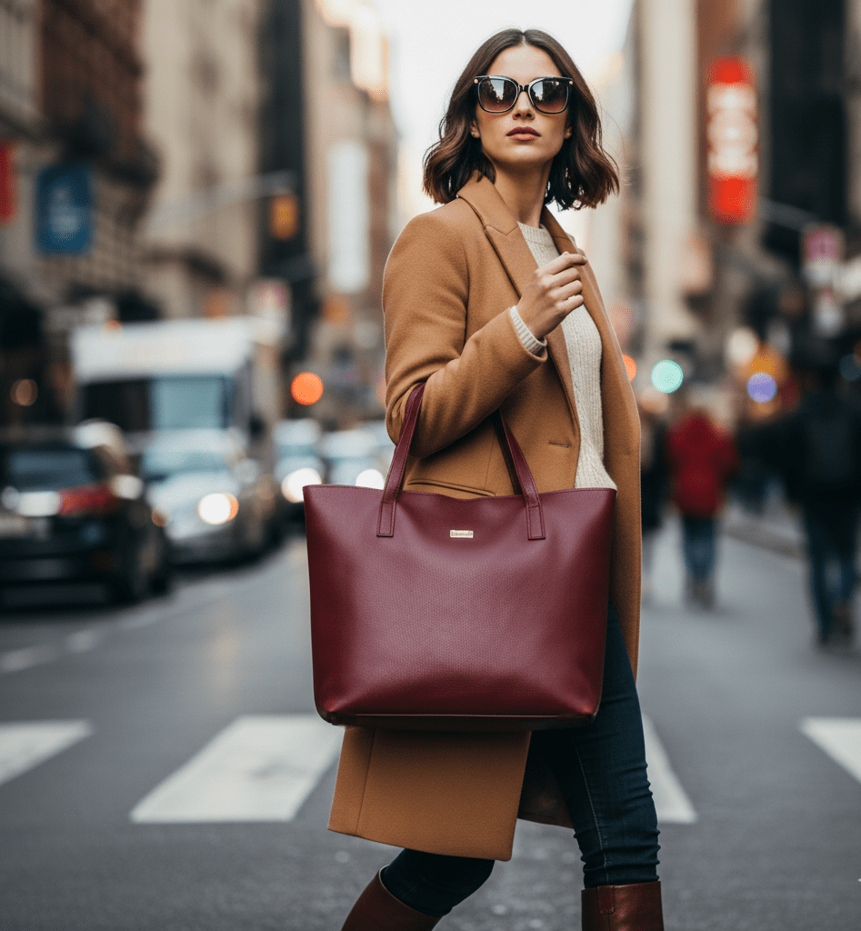 Bolsa Mônaco em Couro Marsala