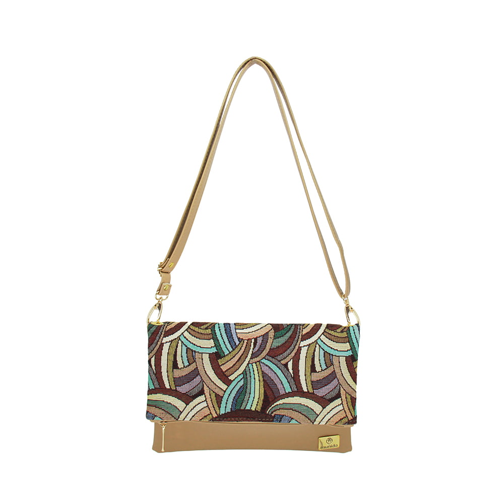 Bolsa Transversal Clutch Creme Nuance