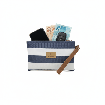 Carteirinha de Mão Listra azul