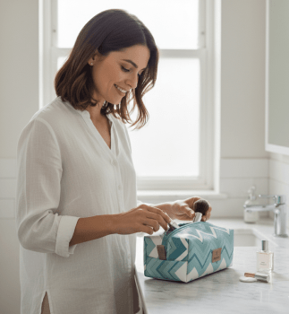 Necessaire Chevron Feminina Necessaire Chevron Feminina