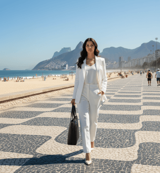 Bolsa Mônaco em Couro Preta