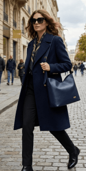 Bolsa Ibiza em Couro Azul Marinho Bolsa Ibiza em Couro Azul Marinho