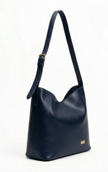 Bolsa Ibiza em Couro Azul Marinho