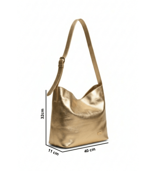 Bolsa Ibiza em Couro Dourada