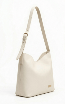 Bolsa Ibiza em Couro Off White