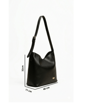 Bolsa Ibiza em Couro Preta