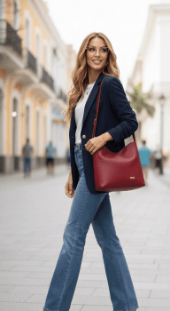 Bolsa Ibiza em Couro Vermelha
