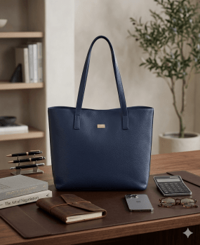 Bolsa Mônaco em Couro Azul Marinho Bolsa Mônaco em Couro Azul Marinho