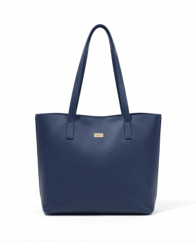 Bolsa Mônaco em Couro Azul Marinho