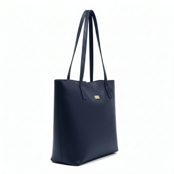 Bolsa Mônaco em Couro Azul Marinho