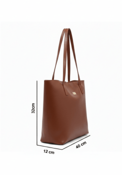 Bolsa Mônaco em Couro Marrom