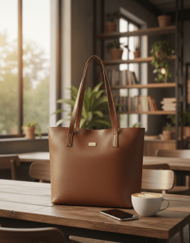 Bolsa Mônaco em Couro Caramelo