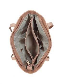 Bolsa Mônaco em Couro Nude