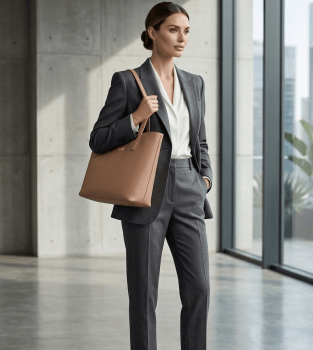 Bolsa Mônaco em Couro Nude Bolsa Mônaco em Couro Nude