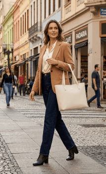 Bolsa Mônaco em Couro Off White