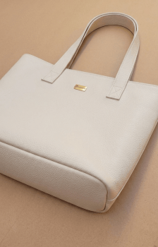 Bolsa Mônaco em Couro Off White
