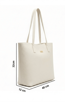 Bolsa Mônaco em Couro Off White