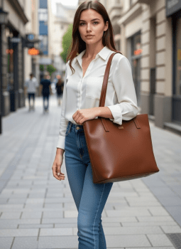 Bolsa Mônaco em Couro Caramelo Bolsa Mônaco em Couro Caramelo