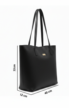 Bolsa Mônaco em Couro Preta