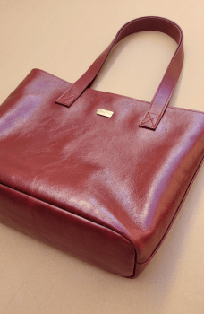 Bolsa Mônaco em Couro Vermelha