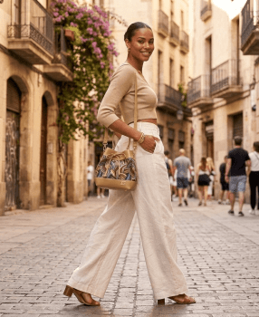 Bolsa Saco Creme Nuance