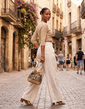 Bolsa Saco Creme Nuance