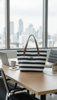 Bolsa Sacola Listra Azul