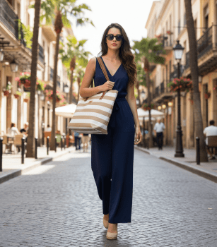 Bolsa Sacola Listra Nude Bolsa Sacola Listra Nude