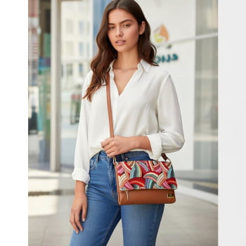Bolsa Transversal Clutch Cacau Milão Bolsa Transversal Clutch Cacau Milão