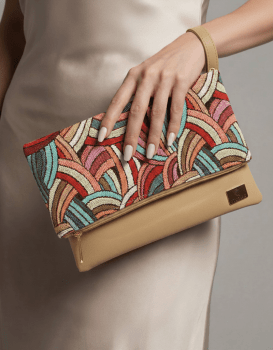 Bolsa Transversal Clutch Creme Milão