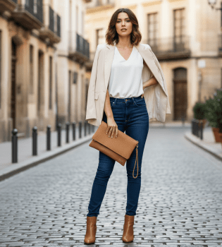 Bolsa Transversal Clutch Trice Caramelo