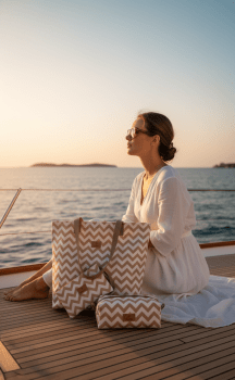 Kit Bolsa Sacola Chevron Kit Bolsa Sacola Chevron