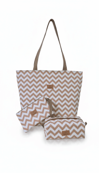 Kit Bolsa Sacola Chevron 